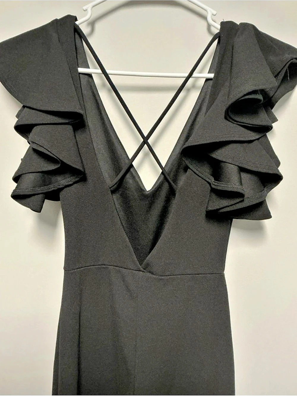 Black Ruffle Jumpsuit - Picture 3 of 3